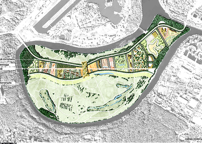 ГРАДОСТРОИТЕЛЬНО-ЛАНДШАФТНАЯ КОНЦЕПЦИЯ РАЗВИТИЯ МНЕВНИКОВСКОЙ ПОЙМЫ:  «ПАРК-АНФИЛАДА»/»ЛУГО-ПАРК»
